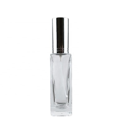 1oz 30ml Cuboid Shaped High Grade Crystal Glass Empty Bottle with Sprayer for Storing Personal Care Scent Perfume