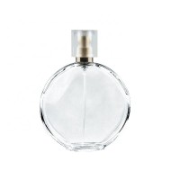 100ml High Grade Crystal Glass Flat Shaped Bottle with Sprayer for Storing Personal Care Scent Perfume