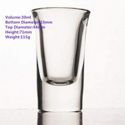 1ounce thick bottom food grade crystal glass one drink cup shot glass for storing alcohol liquor