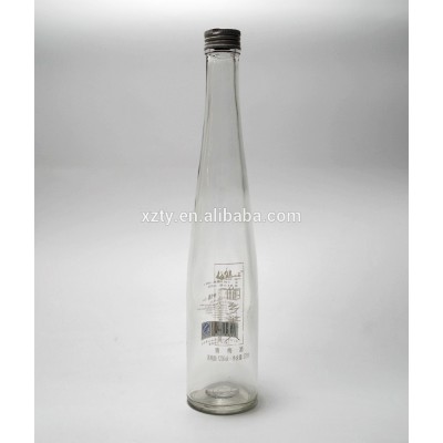 Wholesale Long Neck Fruit Wine Glass Bottle With Screen Printing Surface