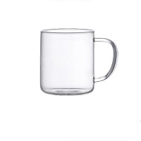 Clear glass mug with handle unbreakable and eco-friendly glass milk cup tea cup