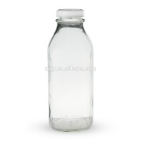 16oz/32oz glass milk bottle with plastic cap