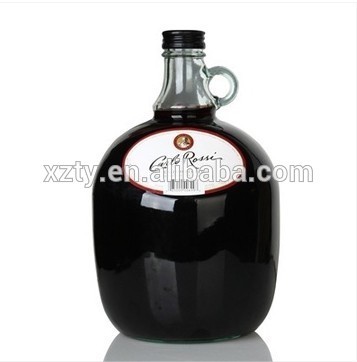 3 Liter transparent wine glass bottle