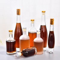 200ml,375ml,500ml,750ml,1000ml vodka wine bottles high grade glass bottles for storing beverage