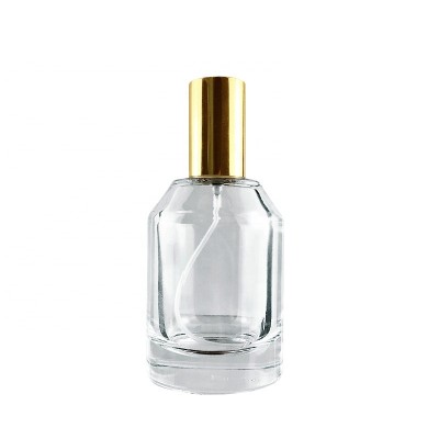 50ml Round Shaped High Grade Crystal Glass Empty Bottle with Sprayer for Storing Personal Care Scent Perfume