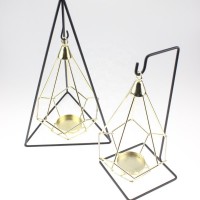 551-31A Hanging decorative metal iron Tealightlight Candle Holder set