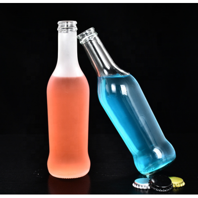 Hot Beverage Use 275ml Glass Cocktail Bottle With Tin Crown Cap