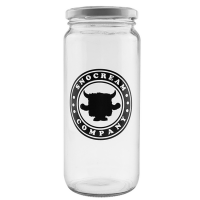 480ml 16oz Bubble Tea Clear Paragon Glass Jar with Tinplate Screw Cap